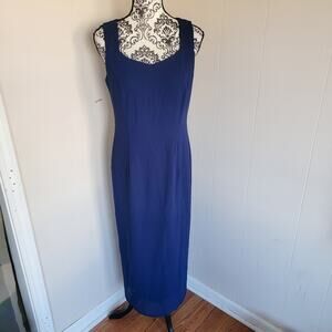 Patra Petite Blue Sheath Maxi Dress